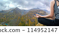 Young woman practicing yoga in the nature 114952147