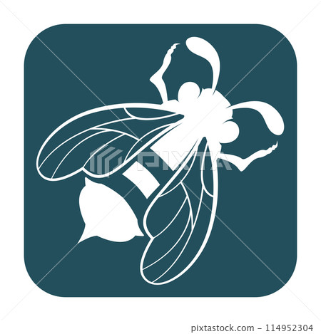 bee logo illustrations design icon 114952304