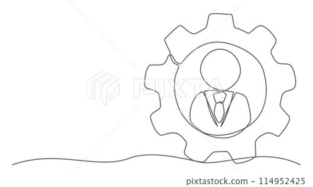 Experience One line drawing on white background 114952425