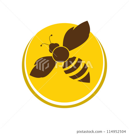 bee logo illustrations design icon 114952504