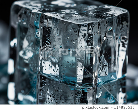 Transparent ice block [AI generated image] 114953535