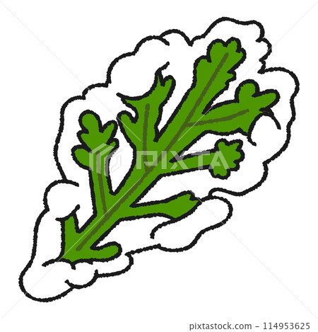 春菊天婦羅的手繪風格圖示插圖 114953625