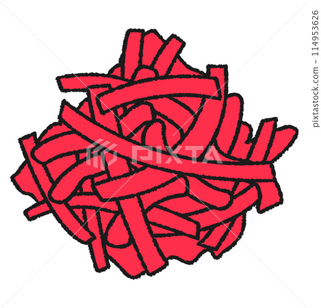 紅薑天婦羅手繪風格圖示插圖 114953626