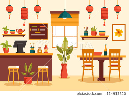 Vietnamese Food Restaurant Vector Illustration of A Menu Featuring a Collection of Various Delicious Cuisine Dishes in Flat Style Cartoon Background Vietnamese Food Restaurant Vector Illustration of A Menu Featuring a Collection of Various Delicious Cuisine Dishes in Flat Style Cartoon Background 114953820