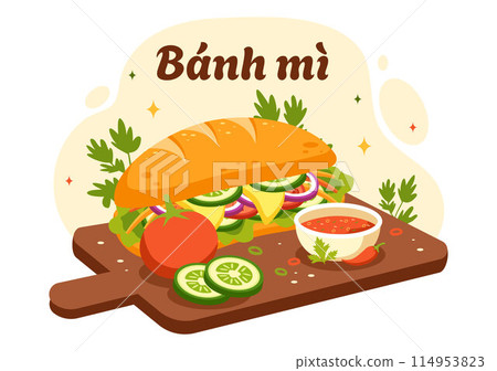Vietnamese Food Restaurant Vector Illustration of A Menu Featuring a Collection of Various Delicious Cuisine Dishes in Flat Style Cartoon Background Vietnamese Food Restaurant Vector Illustration of A Menu Featuring a Collection of Various Delicious Cuisine Dishes in Flat Style Cartoon Background 114953823