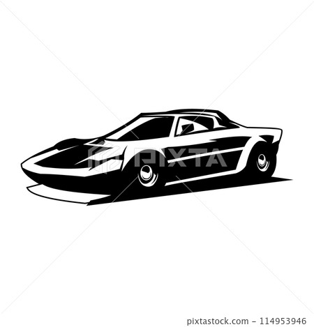 car logo 1976 Lotus spirit car. isolated white background. best for badge, emblem, icon, sticker design. available in eps 10 car logo 1976 Lotus spirit car. isolated white background. best for badge, emblem, icon, sticker design. available in eps 10 114953946