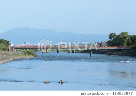 Asagiri Bridge over Kyoto Uji River Asagiri Bridge over Kyoto Uji River 114953977