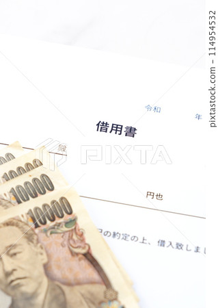 "Monetary Promissory Note" that the borrower presents to the lender when borrowing money 114954532