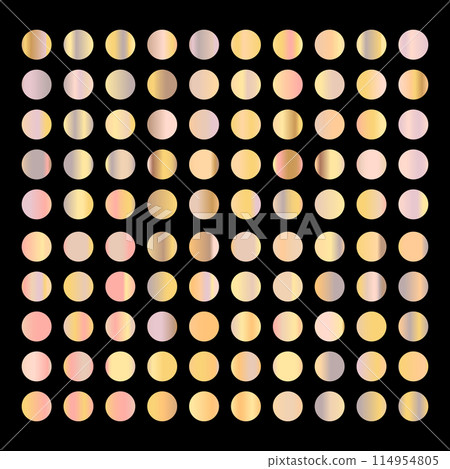 Metalic gradient collection with shiny rainbow hologram. Holographic foil texture, green, blue, yellow, pink gradation. Vector set for frame, ribbon, border, other design Metalic gradient collection with shiny rainbow hologram. Holographic foil texture, green, blue, yellow, pink gradation. Vector set for frame, ribbon, border, other design 114954805