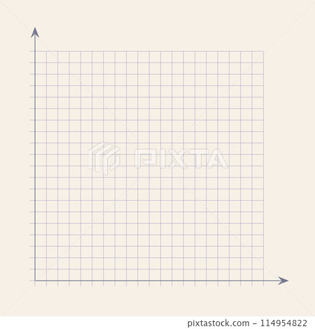 Grid paper. Mathematical graph. Cartesian coordinate system with x-axis, y-axis. Squared background with color lines. Geometric pattern for school, education. Lined blank on transparent background 114954822