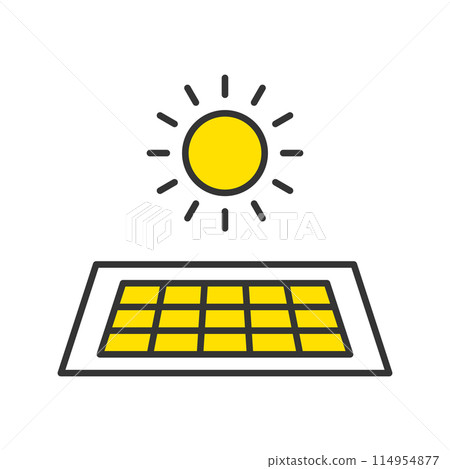 太陽能和太陽能電池板 114954877