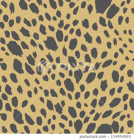 Abstract modern leopard seamless pattern. Animals trendy background. Color decorative vector stock illustration for print, card, postcard, fabric, textile. Modern ornament of stylized skin 114954883