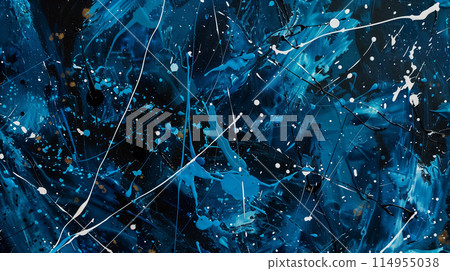 Blue rough watercolor, oil texture. Abstract painting Blue rough watercolor, oil texture. Abstract painting 114955038