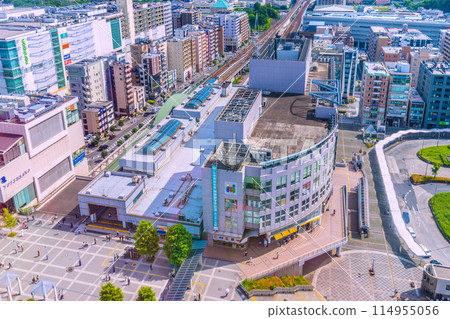 Yokohama cityscape in Japan, overlooking Center-Kita Station 114955056
