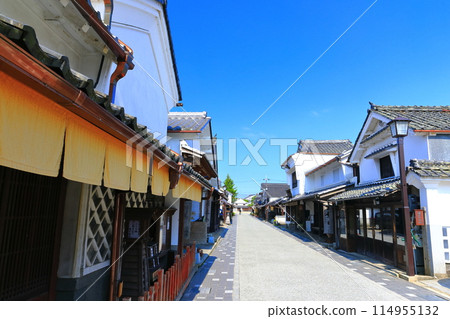 [兵庫縣] 晴朗天氣下的河原町嬬入商舖街景（丹波筱山城下町） 114955132