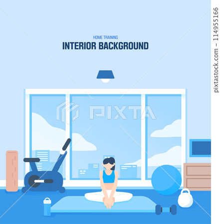 Interior Space Illustration Background  114955166