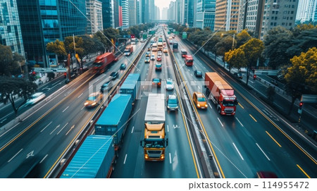 Congested road 114955472