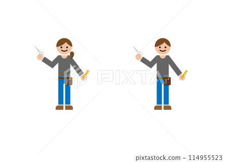 A person who works at a beauty salon A person who works at a beauty salon 114955523