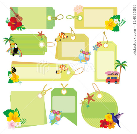 Tropical vacation travel frame 114955893