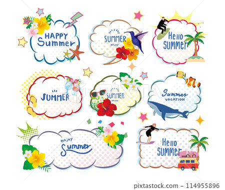 Tropical vacation travel frame 114955896