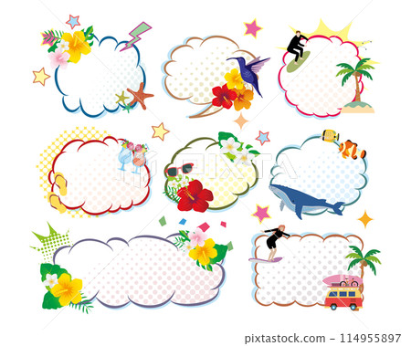 Tropical vacation travel frame Tropical vacation travel frame 114955897