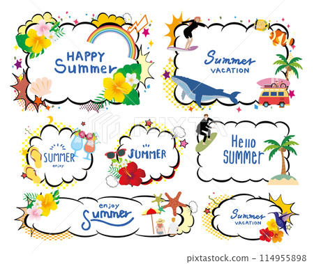 Tropical vacation travel frame Tropical vacation travel frame 114955898