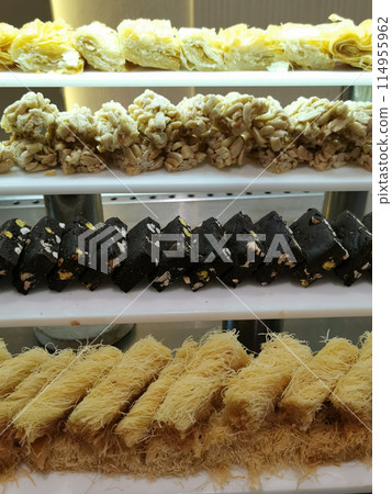 Egypt desserts as nice food background Egypt desserts as nice food background 114955962