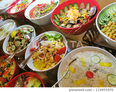 delicious vegetable salad from the egypt delicious vegetable salad from the egypt 114955970