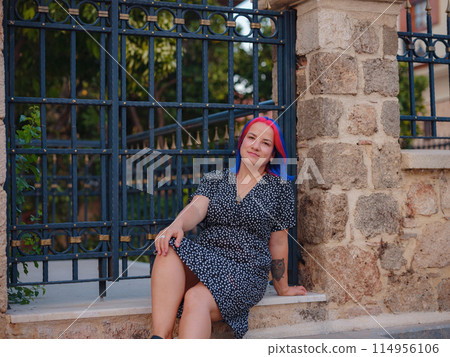 female summer old town walk in Antalya Turkey female summer old town walk in Antalya Turkey 114956106