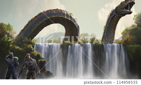 A very large snake appeared 114956535