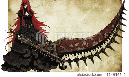 全副武裝的女死神前往戰區。 114956541