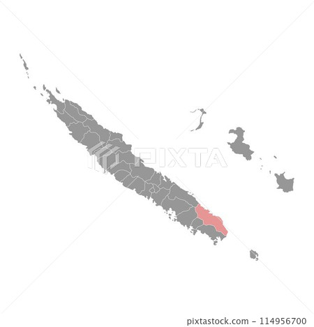 Yate commune map, administrative division of New Caledonia. Vector illustration. Yate commune map, administrative division of New Caledonia. Vector illustration. 114956700