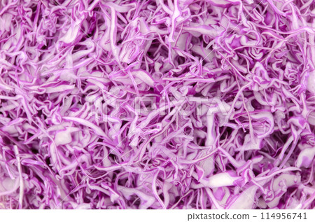 Shredded purple cabbage Shredded purple cabbage 114956741