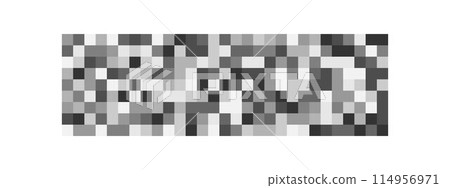 Blurred censorship texture. Grey pixel mosaic background. Checkered pattern to hide text, image or another forbidden, privacy or adult only content. Vector graphic illustration Blurred censorship texture. Grey pixel mosaic background. Checkered pattern to hide text, image or another forbidden, privacy or adult only content. Vector graphic illustration 114956971