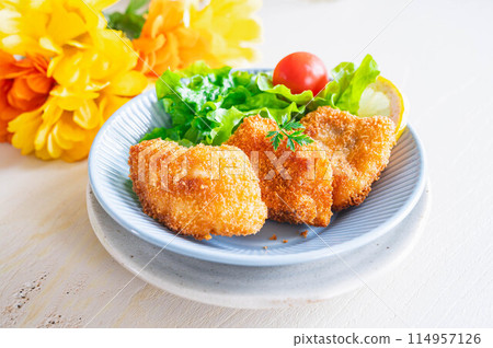 Fried cod 114957126