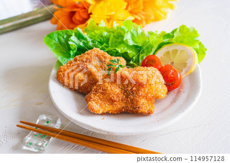 Fried cod Fried cod 114957128