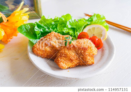 Fried cod Fried cod 114957131