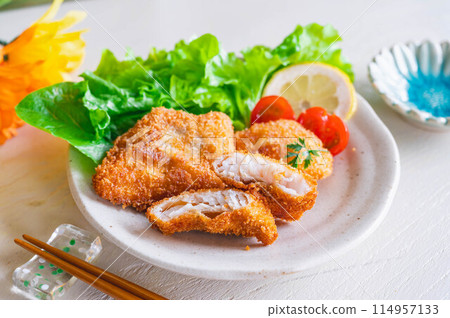 Fried cod Fried cod 114957133