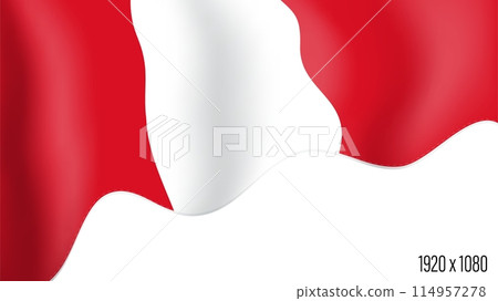 Peru country flag realistic independence day background. Peruvian commonwealth banner in motion waving, fluttering in wind. Festive patriotic HD format template for independence day Peru country flag realistic independence day background. Peruvian commonwealth banner in motion waving, fluttering in wind. Festive patriotic HD format template for independence day 114957278
