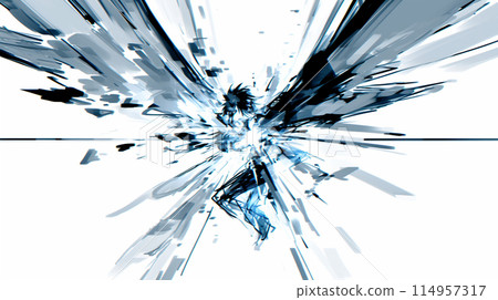 Bullet hole shaped like an angel Bullet hole shaped like an angel 114957317