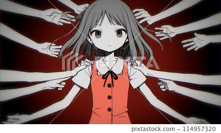 猥褻是一種犯罪:許多男人向手無寸鐵的女孩伸出援手 猥褻是一種犯罪:許多男人向手無寸鐵的女孩伸出援手 114957320