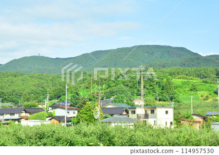 Scenery from the train window on the Shinano Railway Kita-Shinano Line from Nagano Station to Furuma Station (Summer 2022) 114957530