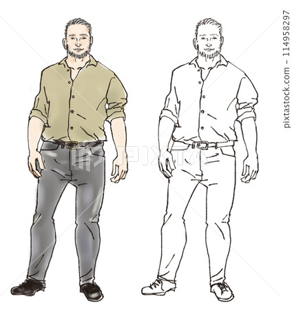 A man with a sturdy beard 114958297