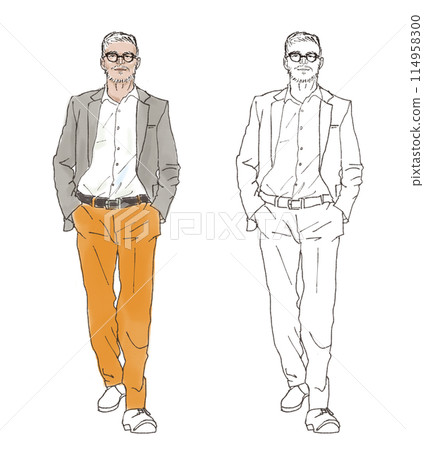 Senior man in casual clothes Senior man in casual clothes 114958300