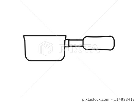 Simple milk pan illustration 114958412