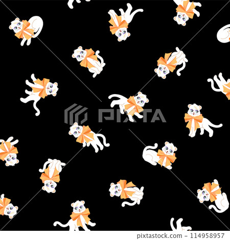 令人印象深刻和可愛的貓咪圖案背景, 令人印象深刻和可愛的貓咪圖案背景, 114958957