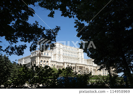 the parliament building in Bucarest, Romania the parliament building in Bucarest, Romania 114958969