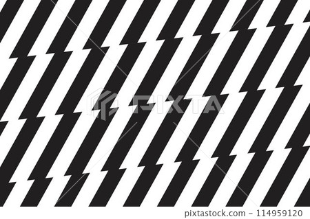 Repeating zigzag lines wallpaper. Thunder bolt background. Electric power, flash light, jagged stripes pattern. Superhero, boom, speed or surprise anime cartoon print. Vector graphic illustration 114959120