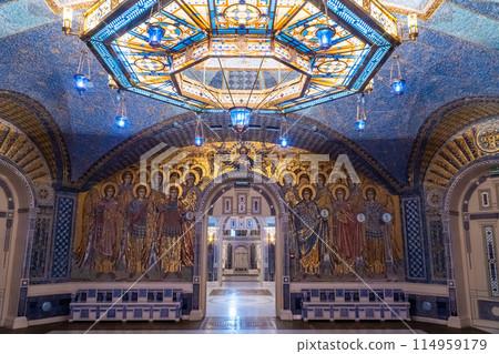 March 23, 2024. Russia. Moscow oblast. The main temple of the Armed Forces of the Russian Federation. March 23, 2024. Russia. Moscow oblast. The main temple of the Armed Forces of the Russian Federation. 114959179
