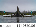 March 23, 2024. Russia. Moscow oblast. Monument to the Mothers of the Victors next to the Main Temple of the Armed Forces of the Russian Federation. 114959186